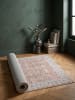 KADIMA DESIGN Teppich Kurzflor waschbar VERNANTE Rosetten Esszimmer in Terrakotta-Creme