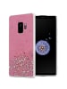 cadorabo Hülle für Samsung Galaxy S9 Glitter in Rosa mit Glitter