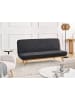 Beliani Schlafsofa KALFAFEL in Schwarz/Braun - (W) 191 x (H) 84 x (L) 73 cm