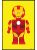 Juniqe Poster in Kunststoffrahmen "Iron Man Toy" in Gelb & Rot