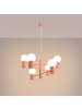 Nice Lamps Kronleuchter ORBITAL 6 pink H 230 cm