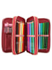 Depesche 3-Fach Federtasche LEOHEART TOPModel in 7,5 x 13 x 20 cm in rosa