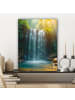 MuchoWow Leinwand bilder Wasserfall Sonnenstrahlen (BxH)