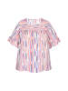 Sidona Damen Plus Size Blouse in White Stripe