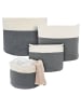 DuneDesign Aufbewahrungskorb Lomari (4er Set) grau