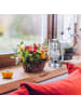 relaxdays Sturmlaterne LED in Silber - (B)15 x (H)24 x (T)11,5 cm