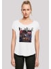 F4NT4STIC Long Cut T-Shirt Long Cut T-Shirt 'David Bowie Me Down Album Cover' in weiß