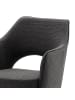 home24 home24 Drehbarer Armlehnenstuhl (1er Set) - Rostbraun - Strukturstoff & Metall - 64.0 x 85.0 x 61.0 cm in Anthrazit