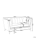 Beliani 2-Sitzer Sofa GAULA in Blau/Silber - (W) 160 x (H) 77 x (L) 80 cm