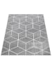 KADIMA DESIGN Teppich Kurzflor Geometrisches Muster Wohnzimmer schmutzabweisend in Grau
