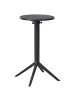 Beliani Stehtisch LEGRENA in Schwarz - (W) 60 x (H) 111 x (L) 60 cm