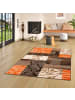 Pergamon Teppich Samba Karo in orange