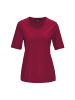 GOLDNER T-Shirt Basic Baumwollshirt mit kurzem Arm in dunkelrot