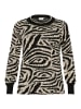 KAFFE curve Strickpullover KCvilma Regular fit in Black/Feather G. Animal Knit