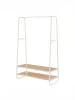 VASAGLE Kleiderständer Colten in Eichenfarben-Weiß - (B)100 x (H)160 x (T)45 cm
