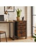 relaxdays Rollcontainer in Braun/ Schwarz - (B)40 x (H)68 x (T)40 cm