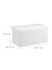 relaxdays Sitzbank in Weiß - (B)76,5 x (H)38 x (T)38,5 cm
