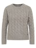 DreiMaster Maritim Strickpullover in Grau Melange