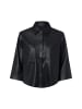 OPUS Kunstlederbluse Feleda in schwarz