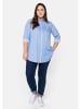 sheego Longbluse in mittelblau