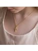 Luxenter Halskette mit funkelnden Zirkonia-Steinen, 18 Karat Gelbgold-Finish – Lanka