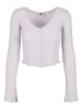 Urban Classics Urban Classics Damen Ladies Cropped Rib Cardigan in softlilac