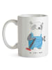 Mr. & Mrs. Panda Tasse Hausmeister Herz ohne Spruch in Weiß