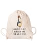 Mr. & Mrs. Panda Drawstring Bag Wenn Papa es nicht reparieren ka... in Creme