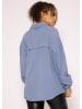 SASSYCLASSY Ultra Oversize Musselin-Blusenhemd kürzere Variante in Blau