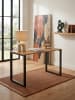KADIMA DESIGN Schreibtisch Eiche-Dekor / Schwarz 120x60x76 cm Design Computertisch