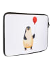 Mr. & Mrs. Panda Notebook Tasche Pinguin Luftballon ohne Spruch in Weiß