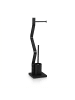 relaxdays WC Garnitur Schwarz - (B)18,5 x (H)75 x (T)18,5 cm