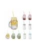 relaxdays 10 x Trinkglas in Transparent/ Bunt - 500 ml