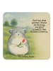 Mr. & Mrs. Panda Glasuntersetzer Chinchilla Blume Design mit Spruch in Weiß