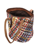 Usha Women Handbag in Brown Multicolor