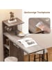 HOMCOM Bartisch Set-121,5L x 40B x 122H cm-Grau