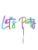 MARELIDA LED NEON Schild Lets Party Leuchtschriftzug für Bar USB Fernb. L: 41cm