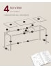 VASAGLE Schreibtisch Barnet in Vintagebraun-Schwarz - (B)160 x (H)76 x (T)60 cm