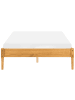 Beliani Doppelbett VEYRAC in Braun - (W) 128 x (H) 38 x (L) 211 cm