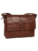 SPIKES & SPARROW Umhängetasche CROSS BODY echt Leder in cognac