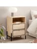KADIMA DESIGN Nachttisch Mango Massivholz / Metall 43x60x30 cm Nachtschrank