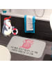Mr. & Mrs. Panda Badteppich Axolotl Hurra mit Spruch in Grau Pastell