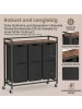 VASAGLE Wäschewagen Brenta in Schwarz-Braun - (B)32 x (H)93 x (T)93 cm
