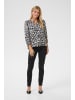 Kaffe Langarm-Bluse KAmagda Loose fit in Grey Leopard