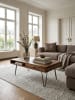 KADIMA DESIGN Couchtisch Sheesham | Schubfächer, Metallfüße, Massiv in Braun