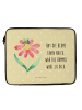 Mr. & Mrs. Panda Laptop Tasche Hummel Blume mit Spruch in Gelb Pastell