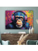 MuchoWow Leinwand bilder Bunte Schimpanse (BxH)