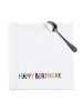 Butlers Serviette L 45 x B 45cm HAPPY BIRTHDAY in Weiß