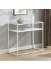 FineBuy Konsolentisch in Weiß / Glas / 80x40x77