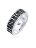 KUZZOI Ring 925 Sterling Silber Statement in Grau